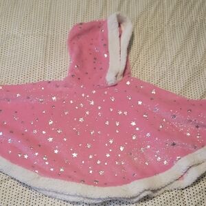 Pink Starry Kids Hooded Cape